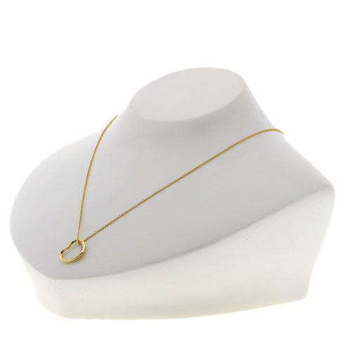 Open Heart Pendant Necklace 18K Yellow Gold 12.3mm