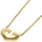 C Heart Pendant Necklace 18K Yellow Gold