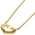 C Heart Pendant Necklace 18K Yellow Gold