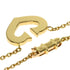 C Heart Pendant Necklace 18K Yellow Gold