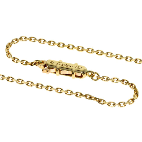 C Heart Pendant Necklace 18K Yellow Gold