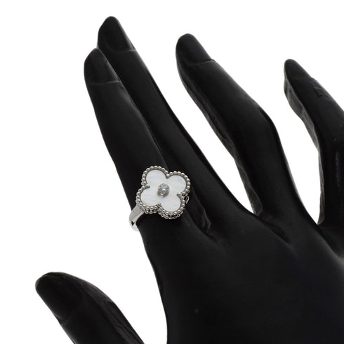 Vintage Alhambra Ring 18K White Gold