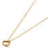 Open Heart Pendant Necklace 18K Rose Gold 6.8mm