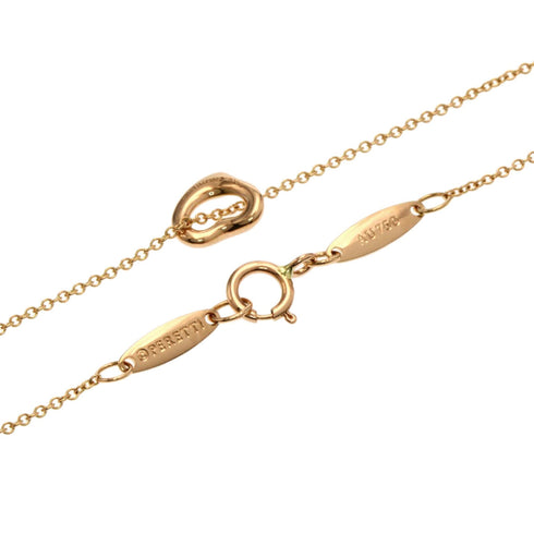 Open Heart Pendant Necklace 18K Rose Gold 6.8mm