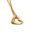 Open Heart Pendant Necklace 18K Rose Gold 6.8mm