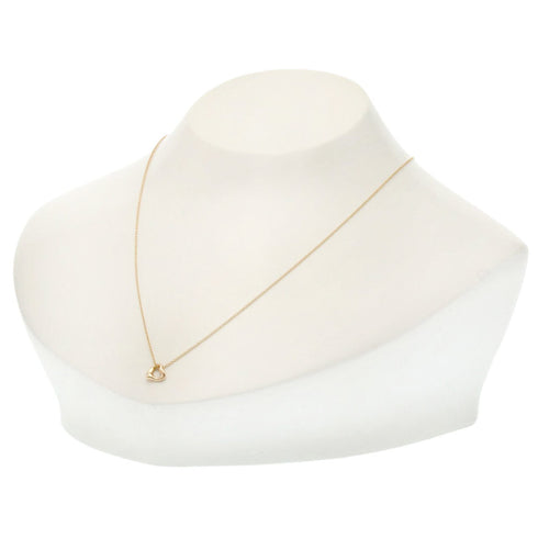 Open Heart Pendant Necklace 18K Rose Gold 6.8mm