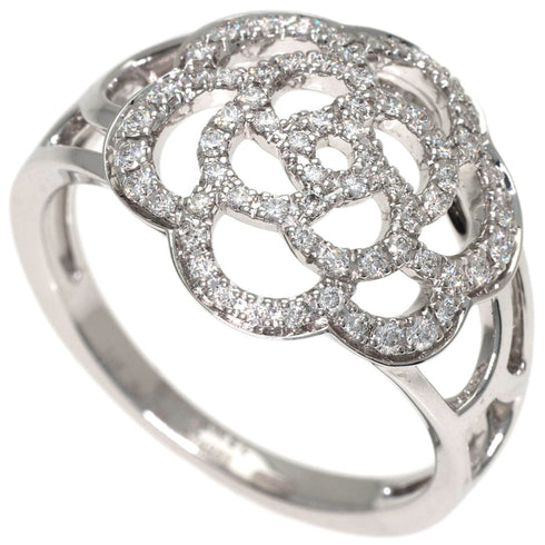 Camellia Ring 18K White Gold with Diamond