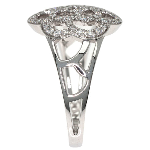 Camellia Ring 18K White Gold with Diamond