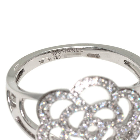 Camellia Ring 18K White Gold with Diamond