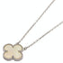 Vintage Alhambra Pendant Necklace 18K White Gold