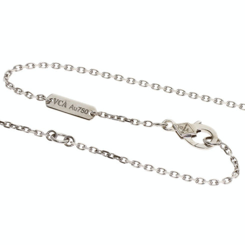 Vintage Alhambra Pendant Necklace 18K White Gold