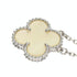 Vintage Alhambra Pendant Necklace 18K White Gold