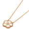 Lucky Spring Plum Blossom Pendant Necklace 18K Rose Gold with Shell