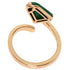 Band Ring 18K Rose Gold with Diamond and Malachite