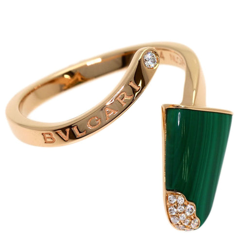 Band Ring 18K Rose Gold with Diamond and Malachite