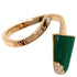 Band Ring 18K Rose Gold with Diamond and Malachite