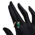 Band Ring 18K Rose Gold with Diamond and Malachite