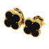 Vintage Alhambra Earrings 18K Yellow Gold and Onyx 18K Yellow Gold