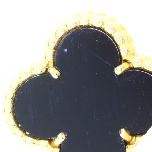 Vintage Alhambra Earrings 18K Yellow Gold and Onyx 18K Yellow Gold
