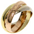Vendome Louis Cartier Band Ring 18K Tricolor Gold