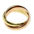 Vendome Louis Cartier Band Ring 18K Tricolor Gold
