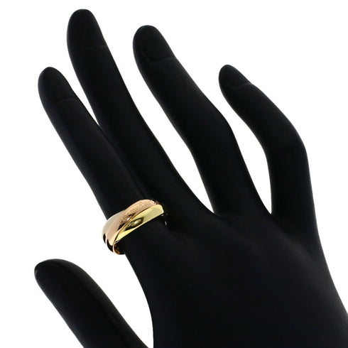 Vendome Louis Cartier Band Ring 18K Tricolor Gold