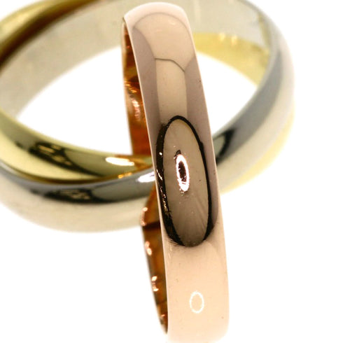 Vendome Louis Cartier Band Ring 18K Tricolor Gold