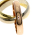 Vendome Louis Cartier Band Ring 18K Tricolor Gold