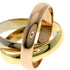 Vendome Louis Cartier Band Ring 18K Tricolor Gold