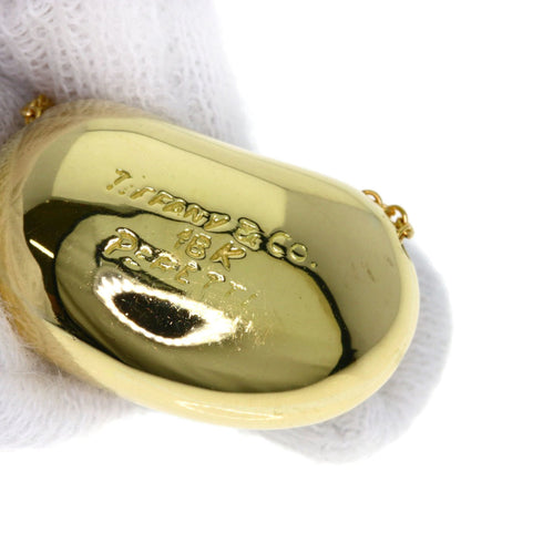 Bean Pendant Necklace 18K Yellow Gold 13.2mm