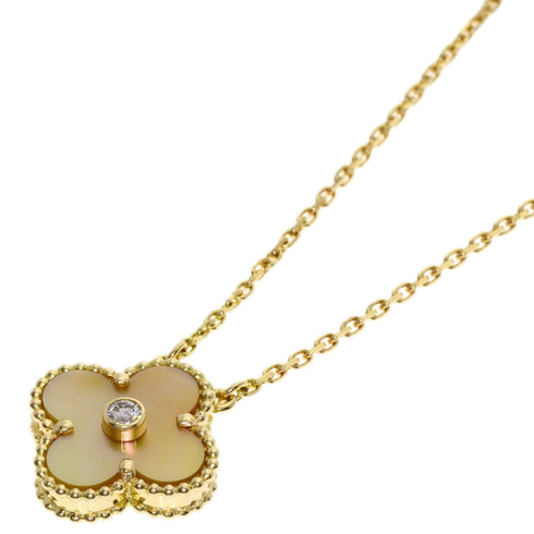 Vintage Alhambra Pendant Necklace 18K Yellow Gold
