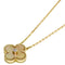 Vintage Alhambra Pendant Necklace 18K Yellow Gold