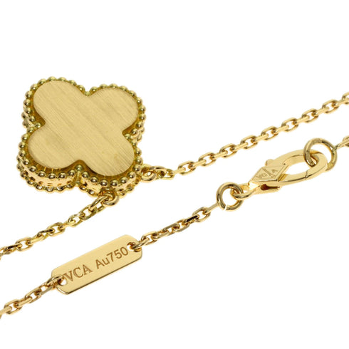 Vintage Alhambra Pendant Necklace 18K Yellow Gold