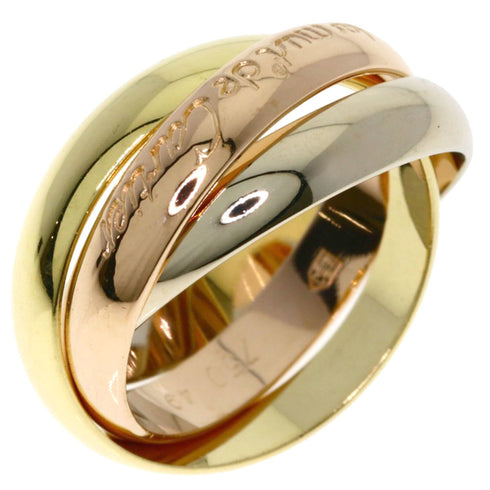 Vendome Louis Cartier Band Ring 18K Tricolor Gold