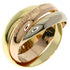 Vendome Louis Cartier Band Ring 18K Tricolor Gold