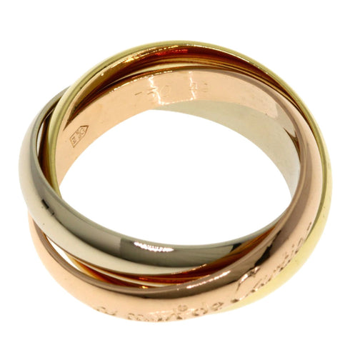 Vendome Louis Cartier Band Ring 18K Tricolor Gold