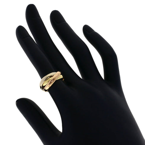 Vendome Louis Cartier Band Ring 18K Tricolor Gold