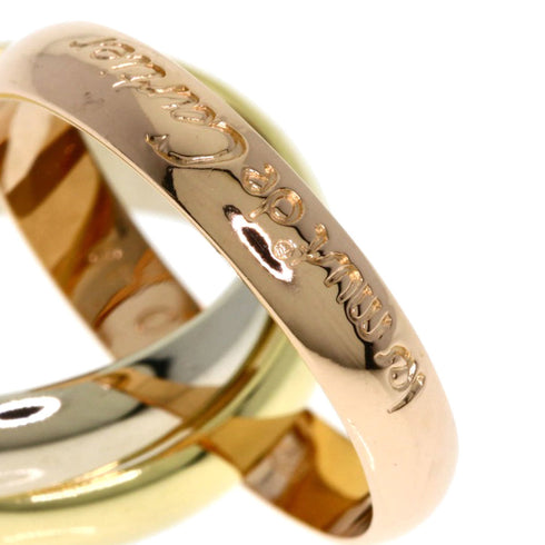 Vendome Louis Cartier Band Ring 18K Tricolor Gold