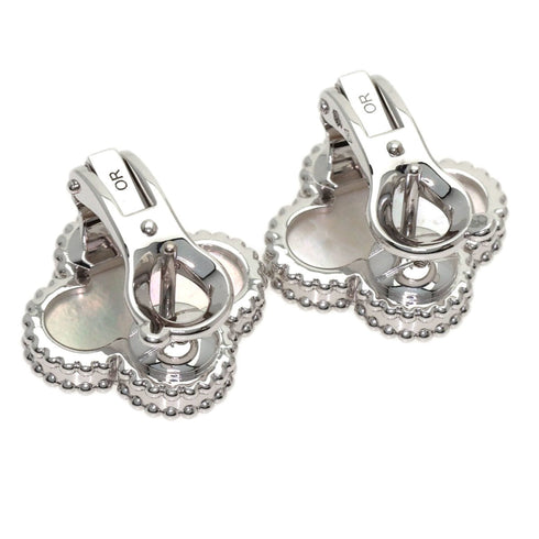 Vintage Alhambra Earrings 18K White Gold 18K White Gold