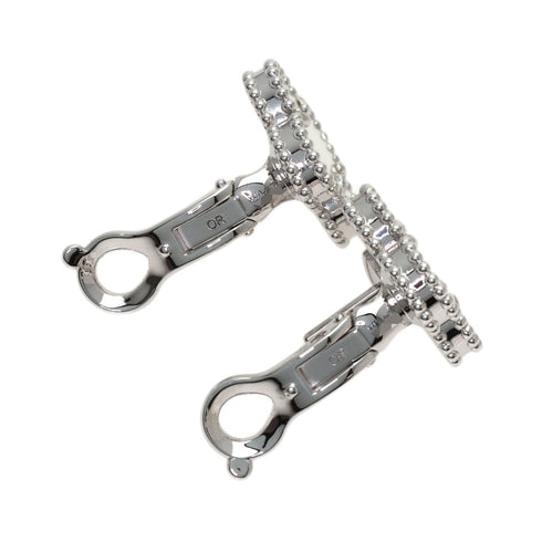 Vintage Alhambra Earrings 18K White Gold 18K White Gold