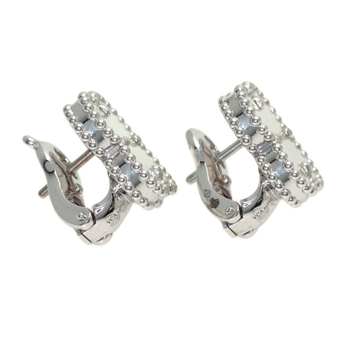 Vintage Alhambra Earrings 18K White Gold 18K White Gold