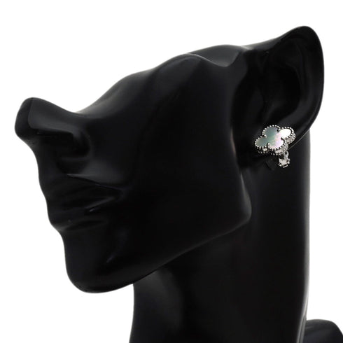 Vintage Alhambra Earrings 18K White Gold 18K White Gold