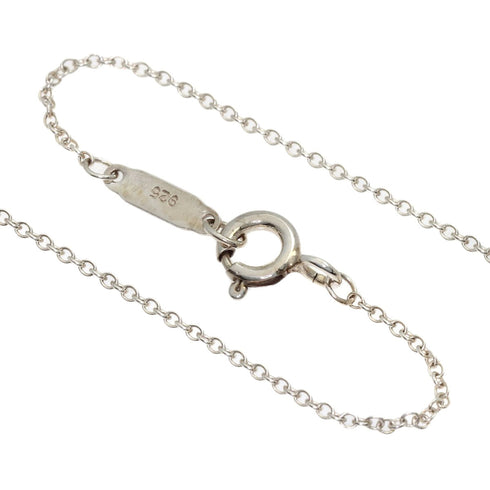 Double Heart Key Pendant Necklace Sterling Silver