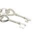 Double Heart Key Pendant Necklace Sterling Silver