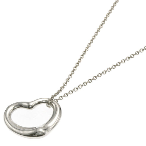 Open Heart Pendant Necklace Sterling Silver 19.3mm