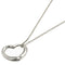 Open Heart Pendant Necklace Sterling Silver 19.3mm