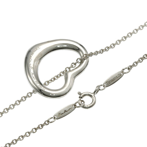 Open Heart Pendant Necklace Sterling Silver 19.3mm