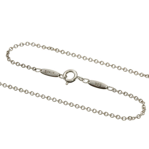 Open Heart Pendant Necklace Sterling Silver 19.3mm