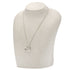 Open Heart Pendant Necklace Sterling Silver 19.3mm