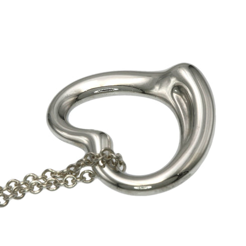 Open Heart Pendant Necklace Sterling Silver 19.3mm
